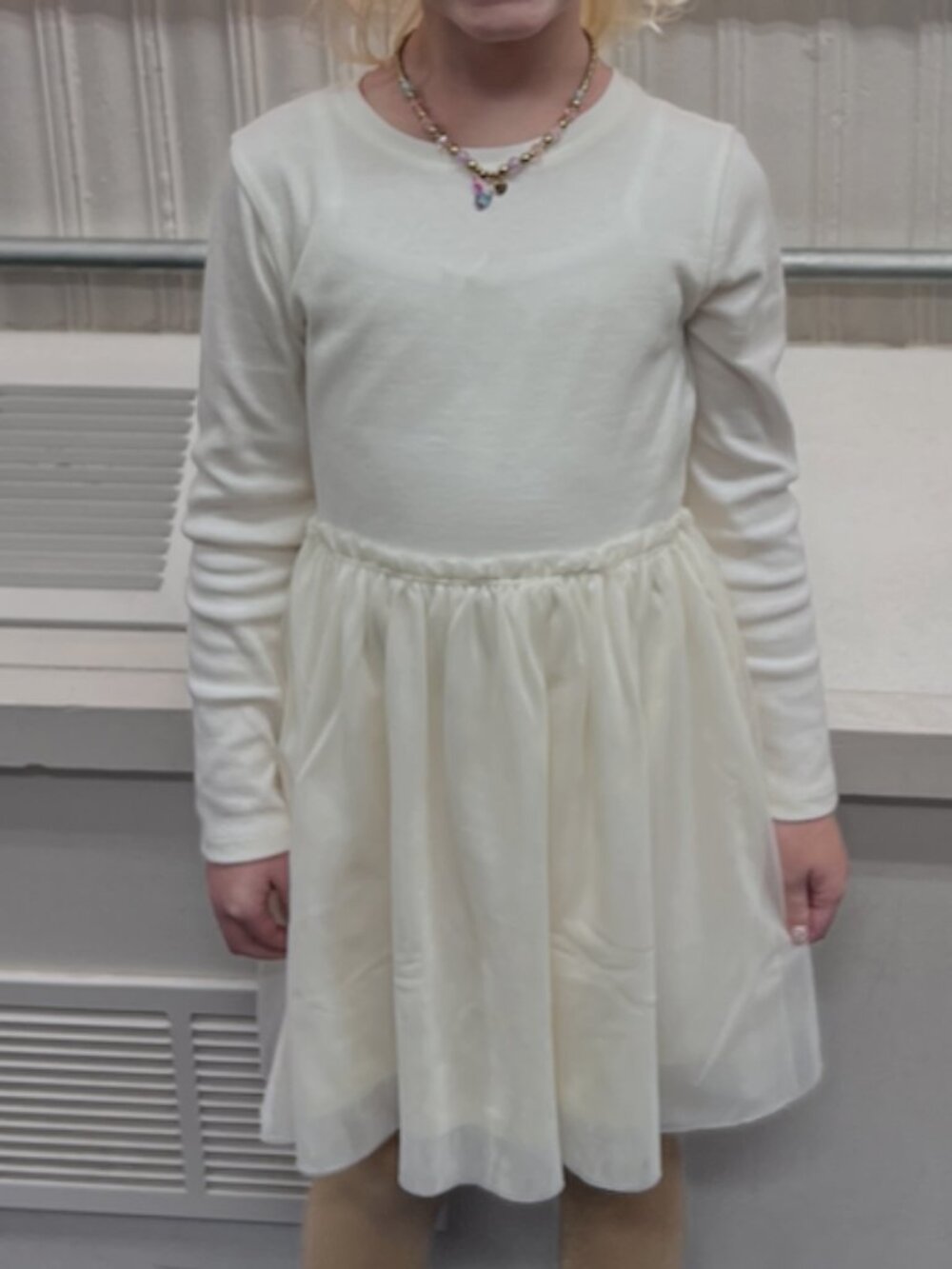 Crewcuts Ivory Girls Dress with Tulle skirt Size 7